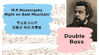 🎼 무소르그스키 민둥산 위의 하룻밤 더블베이스 크게 듣기 |  Mussorgsky Night on Bald Mountain DoubleBass part