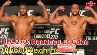 UFC 270: Ngannou vs Gane Official Weigh Ins