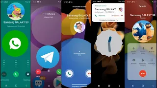 Incoming Calls Screen Video Recording Telegram vs WhatsApp Samsung S9