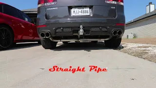 2010 VW Touareg before and after DPF delete. Stock exhaust vs Straight pipe