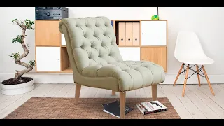 Manufacturing of luxury classic furniture | Tufted Doloris Slipper Chair | Dreamzz Furniture’s