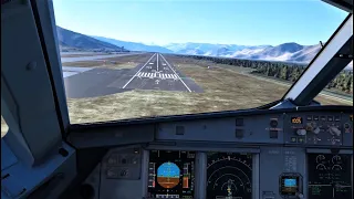 MSFS 2020 ✈ Fenix A320 Himalaya landing in Lhasa - China (Tibet)