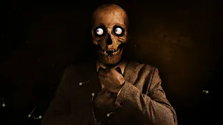 Halloween VJ Loop - Skull With Rotating Eyes Spooky Background Animation