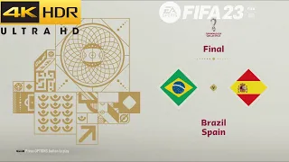 FIFA 23 Brazil vs Spain | 2022 World Cup Final | PS4 Pro [4K HDR]