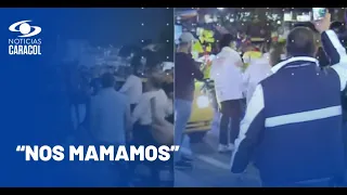 En enfrentamientos con motociclistas acabó bloqueo de taxistas cerca de aeropuerto El Dorado