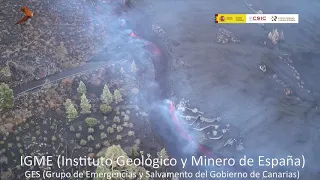 Erupción Cumbre Vieja La Palma (21/9/21) Extensión cubierta por lava y cenizas (IGME-CSIC)