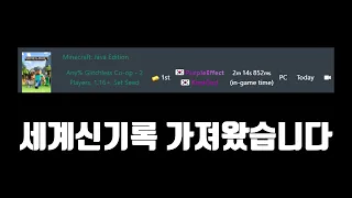 마인크래프트 SSG 듀오 스피드런 세계신기록. 1.16+ SSG Co-op Duos WR 2:14.852 [르마/마인크래프트]