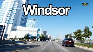 Windsor Downtown Ontario Canada 4k Riverside Drive W August 2020