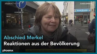 Reaktionen aus der Bevölkerung zum Abschied von Angela Merkel am 08.12.21