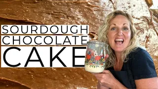 How to Make a Cake with SOURdOUGH  The BEST Sourdough Chocolate cake