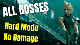 All Bosses No Damage (Hard Mode) | Final Fantasy VII Remake