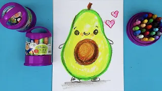 Как нарисовать АВОКАДО урок рисования для детей