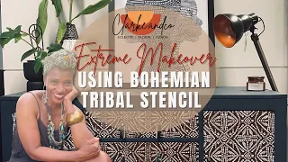 EXTREME MAKEOVER | HOW TO USE STENCILS ON FURNITURE MAKEOVER | FURNITURE FLIPPING