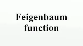 Feigenbaum function