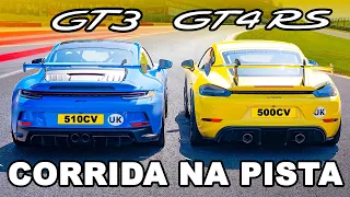 Porsche 911 GT3 vs GT4 RS: CORRIDA NA PISTA