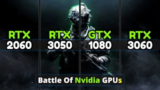 RTX 2060 vs RTX 3050 vs GTX 1080 vs RTX 3060 | Gaming Comparison🔥