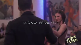 Luciana Francheli y Federico Paleo.Bailan Libertango  en Balmaceda milonga