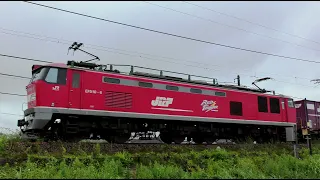 ﾚｯﾄﾞｻﾝﾀﾞｰEF510-6牽引高速貨物3093ﾚ 福岡→吹田→新潟【4K】