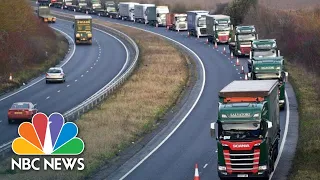 Huge Truck Convoy Takes Part In Drill To Gauge Effects Of A ‘No-Deal’ Brexit | NBC News