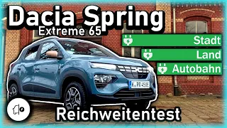 Dacia Spring 65 Extreme Verbrauchs- und Reichweitentest