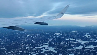 Lufthansa A320 Sharklets Oslo-Frankfurt Safety, Takeoff, Inflight, Landing LH865