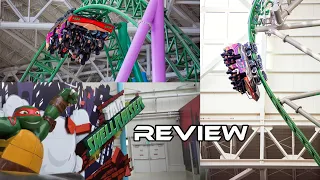 Steepest Roller Coaster Drop! TMNT Shellraiser Review (Nickelodeon Universe) American Dream Mall