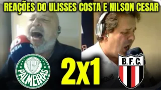 REAÇÕES DO ULISESES COSTA E NILSON CESAR à VITORIA DO PALMEIRAS PALMEIRAS 2X1 BOTAFOGO SP