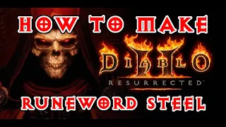 Diablo 2 Resurrected How To Make Rune Word Steel Tir El Great Beginner Melee Weapon