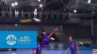 Sepaktakraw Men's Regu Laos vs Malaysia (Day 8) | 28th SEA Games Singapore 2015