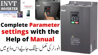 INVT 100A - Inverter VFD Complete Parameters Setiing l Terminal Connection (5.5 to 90KW) in Urdu/Hin