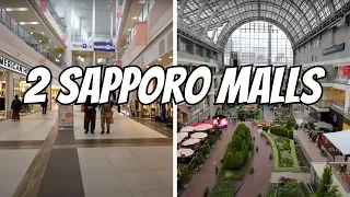 Exploring two different malls in Sapporo, Japan [4K] ASMR