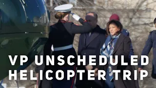 Vice President takes unschedule helicopter and we play tourist in D.C.