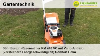 Stihl Benzin-Rasenmäher RM 448 VC mit Vario-Antrieb (verstellbare Fahrgeschwindigkeit) Comfort Holm