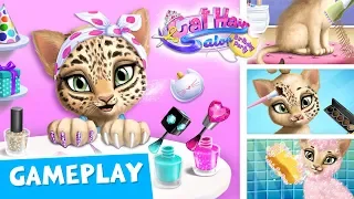 CATS' BEAUTY ROUTINE 😸 Cat Hair Salon Birthday Party Gameplay | TutoTOONS