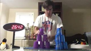 4.790 Sport Stacking Cycle World Record with Old-School Cups Plus More!