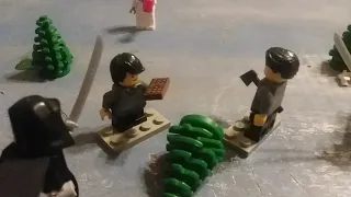 LEGO family gets ATTACKED by SHADOW CRITTERS in the woods!!