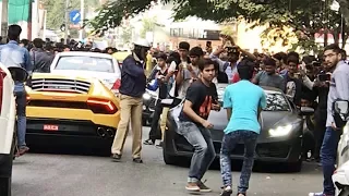 Lamborghinis MOBBED In INDIA During Car Meet
