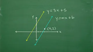 Find the line parallel to y = 3x + 5 that goes through the point (4, 2)