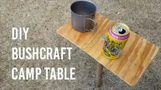 DIY bushcraft camp table