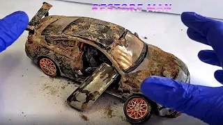 Restoration damaged BMW M4 GTS / Old abandoned model car tuning repair by Restore Man