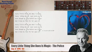 🎸 Every Little Thing She Does Is Magic - The Police Guitar Backing Track with chords and lyrics
