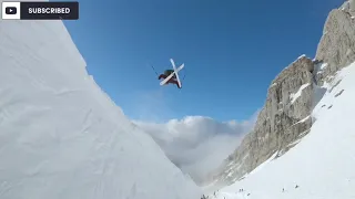 Vertigineuse descente de ski avec le Français Candide Thovex