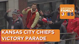 RAW: Thousands of fans attend Chiefs parade in Kansas City