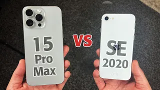 iPhone 15 Pro Max vs iPhone SE 2020 SPEED TEST - BEAST vs Tiny BATTLE!