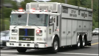 New Haven Fire Department Rescue 1 Responding