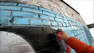 graffiti bombing / cold days in Moscow