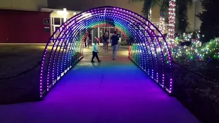 Real Life Christmas Light Show - Pixel tunnel