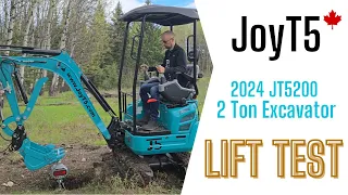 Can a two ton excavator lift it?