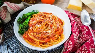 Sarah Drew and Justin Bruening's Bucatini All’ Amatriciana - Home & Family