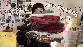 everything i crocheted/knitted in september-november.